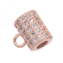 Shangjie OEM Perforated DIY Kupfer, mikrogelegener Zirkon mit Full Diamond Halskette Armband Schmuckzubehör